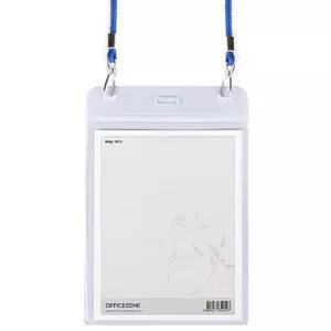 오피스존 700 미디어명찰 세로(군)가로(민)청색 103x133mm 낱개 목걸이명찰 줄 끈 행사 단체