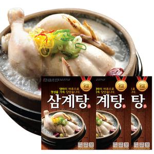 정담앤쿡 즉석 삼계탕 1KgX3팩 즉석국 백숙 간편식 보양식 초복