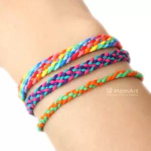 맘아트 DIY 행운 팔찌 만들기 키트 쿠미히모 실 매듭 소원 우정 장수 기원