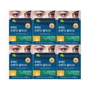 메이플트리 루테인오메가3 플러스6 30캡슐 6통 6개월분