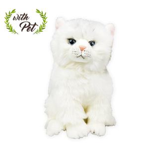 위더펫 리얼 동물 페르시안친칠라 화이트 고양이 인형