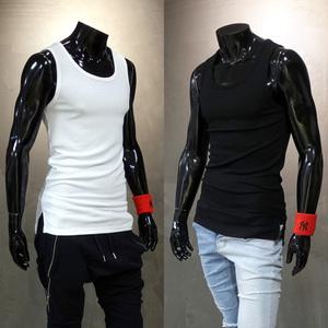 슬림핏 프리미엄 모던 스판 롱 나시 티 남성 데일리룩 남자 여름 무지 면 기본 민소매