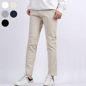 남자 슬랙스 9부 스판 봄 가을 면바지 빅사이즈 슬림핏 워싱 치노팬츠 화이트 블랙 5색상