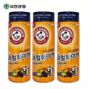  유한양행 암앤해머 내츄럴 쉐이커 베이킹소다 400g X 3개/23년 리뉴얼