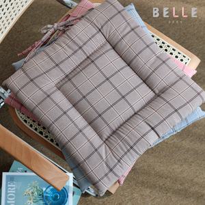 세미 헤링본 체크 의자방석 (끈포함/논슬립방석)