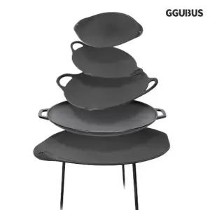 꾸버스 캠핑 그리들 5종 주물 무쇠팬 캠핑 바베큐그릴 고기불판