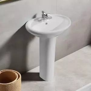 [고치고] 케이앤씨 KLP-101 3홀 긴다리 세면기 세면대 설치 교체 시공 철거 시공 전국배송