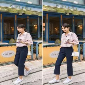 [제작/빅사이즈]이블렛 테인드 히든밴딩 쿨스판 슬랙스 제이스타일