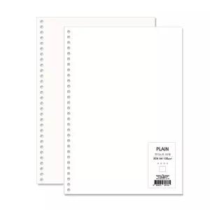 이글바인더 A4 30공 속지 무선 무지노트 100g 500매 / 바인더 다이어리 타공 리필지 내지 용지