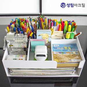 색종이 스케치북 정리대 미술용품 대용량 책상 정리함 미술학원 도구 정리