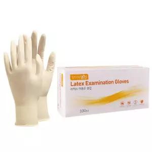 명진 라텍스 위생 장갑 100매 L 10개 주방 요리 미용