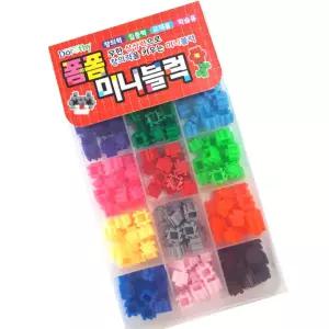 폼폼 블럭 미니 225pcs 사고력 발달 시리즈 입체 베이직 집중력 퍼즐 패키지