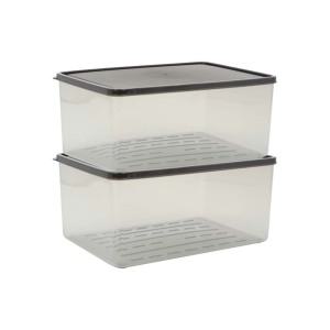 비트리 차곡차곡 냉동실 밀폐용기 3800ml 브라운, 2개