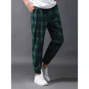 [후앙스]글랜 체크 밴딩 조거 팬츠 커플바지 이지웨어 CICP7315_P323288880