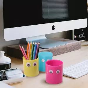 [오피스스쿨] 체리아트 원형 연필꽂이 (색상랜덤) 책상정리 필기구 볼펜꽂이