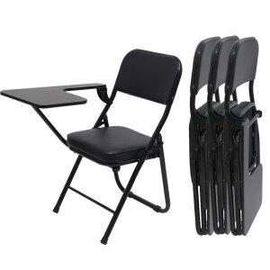 로엠가구 블랙 수강용 강의실 일체형 접는 책상 접이식 의자