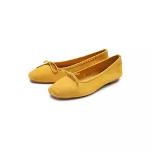 흐 하모니 플랫슈즈 옐로우 스웨이드 TT00051-OCRE