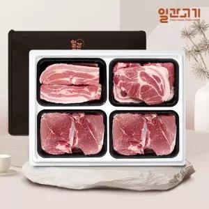 [일간고기][냉장] 국내산 한돈선물세트 4호 2kg (삼겹살/목살/앞다리살2팩)
