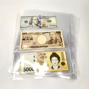 지폐 수집 속지 3칸 10개 케이스 컬렉 기념 화폐 보관 수납 내지 리필 주화