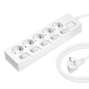 뉴잇 16A 개별 스위치 멀티탭 5구, 1.5m, 1개