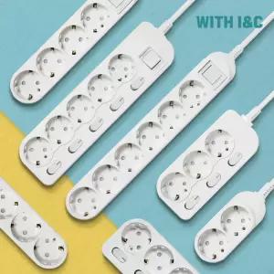 위드아이엔씨 국산 멀티탭 2구 3구 4구 5구 6구 접지 절전 개별 스위치 멀티탭