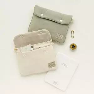 아트박스/라이브워크 피요 더블 스냅 파우치 2color