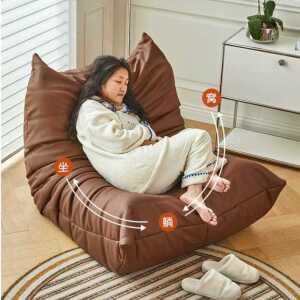 토고 소파 가죽 내츄럴 1인용 애벌레 1인 주름 쇼파