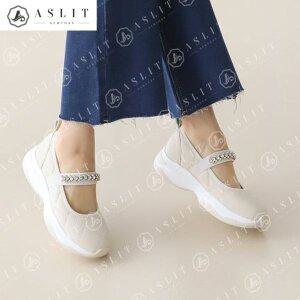 [신세계몰][애슬릿] 큐빅 스트랩 퀄팅 메리제인 발 편한 스니커즈