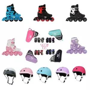 뉴에이스2 유아 인라인스케이트 아동 어린이 롤러브레이드 세트