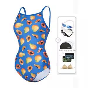 [레노마수영복](하남점)*폴리백 증정*여성 파파야 U백원피스수영복 수경 수모 가방 브라캡 5종세트 LS2E...
