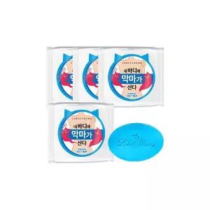 [라벨영]바디결점+노폐물케어/국내산 천일염/고체 샤워 바디워시/쇼킹소금바4개