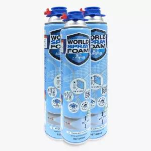 월드 스프레이폼 840ml 건타입 폼 우레탄 건용 뿌리는 단열재 단열시공 방음 뿜칠 폼총(낱개)