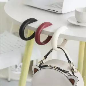 휴대용 가방걸이 블랙 거는후크 접이식 책상고리 사무실 테이블 간이 수납후크 E507