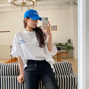 [제작/빅사이즈]이블렛 알이넨 프린트 트임 롱티셔츠 제이스타일