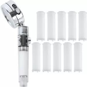 홈다움 폭풍수압 3단조절 온오프 다기능 샤워기 헤드 필터 10p세트