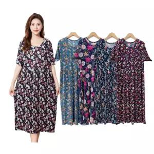 엘리몬드  플리츠 냉장고원피스 주름원피스 꽃원피스 홈웨어 빅사이즈 77 88