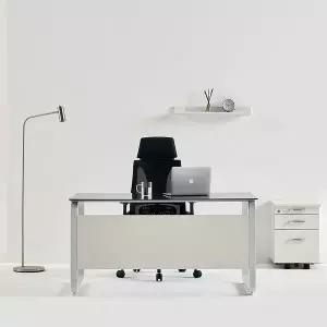 [티에스퍼니처] 데임 A형 강화유리 사무용책상 1400x800