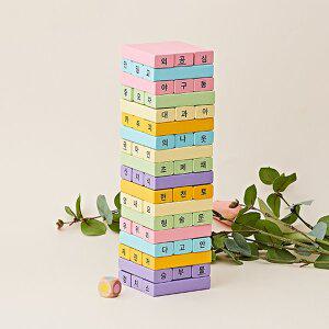 [아이스크림몰]한글 원목 블록 단어편 국어 교육 놀이 수업 보드게임