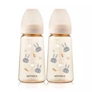 마더케이 베이직 PPSU 토끼 젖병 280ml_크림(무꼭지)*2개