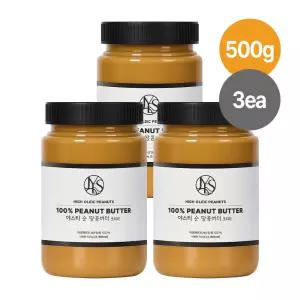 야스티 아르헨티나산 하이올레익 땅콩 100% 국내제조  순 땅콩버터 크리미 500g X 3개 무첨가 100% 피넛버터 잼