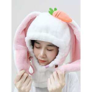 귀여운 스노우보드 스키 헬멧커버 후드 목도리 토끼 고양이