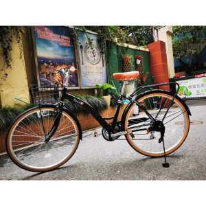 빈티지 일본 자전거 26인치 복고풍 출퇴근 바구니 성인