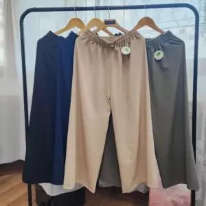 고품질 넉넉한 와이드 밴딩 인견 팬츠 4컬러 와이드팬츠 와이드 (WF3A4C1)
