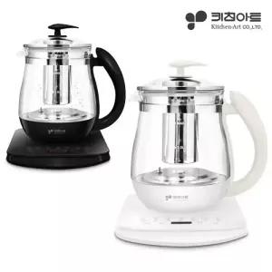 키친아트 프리미엄 다다 전기 티포트 1.7L 대용량 내열 유리 LED 전기포트
