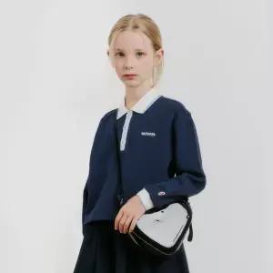 [보리보리/아웃도어프로덕츠 키즈]여아 세미크롭 카라 티셔츠 (다크 네이비) OD251ILC71_DNY