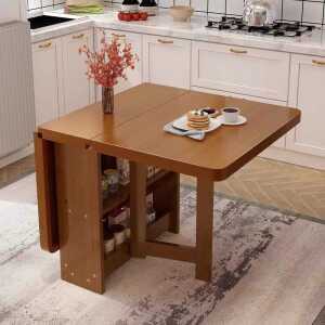 확장형 테이블 접이식 식탁 원목 수납 공간활용 8인용