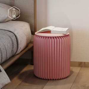 종이 가구 페이퍼스툴 손님용 아코디언 의자 접이식 30cm