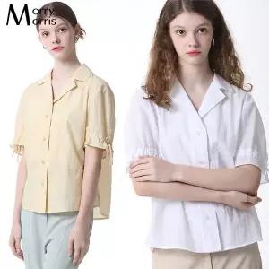 [모리모리스]로맨틱 코튼 리본 슬리브 셔츠  택가격 78000원 _P367461788