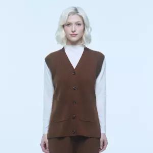 [유닛]울 블렌디드 포켓 베스트 (UFKKVE163N-BROWN)