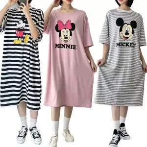 디즈니 정품 미키 미니 반팔 원피스 홈웨어 국내 생산 빅사이즈
